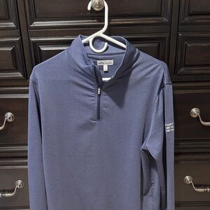 Peter Millar Blue Quarter-Zip Top
